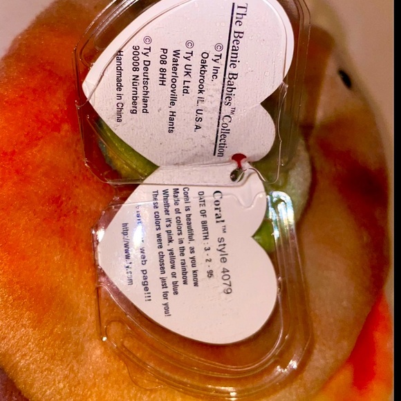 1st Gen TT Ty Beanie Baby Coral the Fish 1993 - Picture 10 of 10